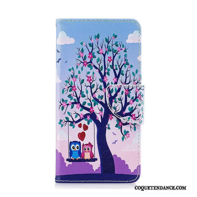 Lg K8 Coque De Téléphone Peinture Bleu Étui En Cuir Protection