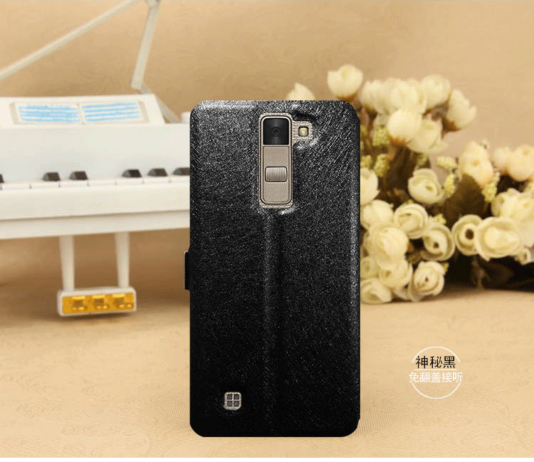 Lg K8 Coque De Téléphone Étui En Cuir Protection Bleu Nouveau