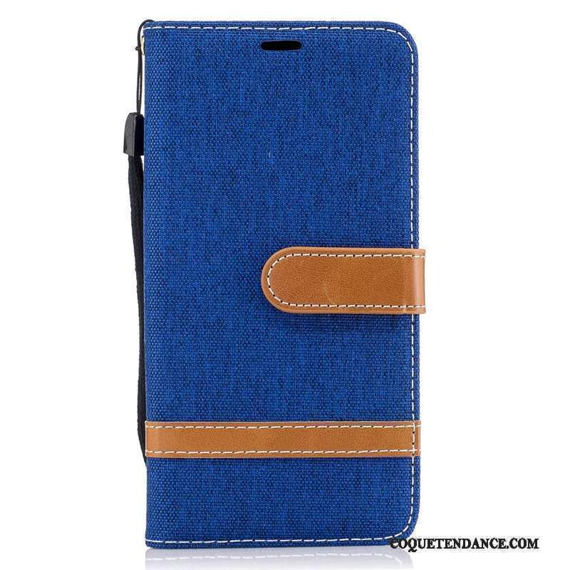 Lg K8 Coque Étui Étui En Cuir Protection En Denim