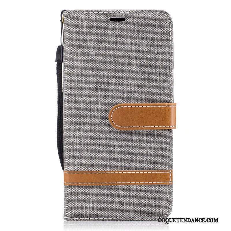 Lg K8 Coque Étui Étui En Cuir Protection En Denim