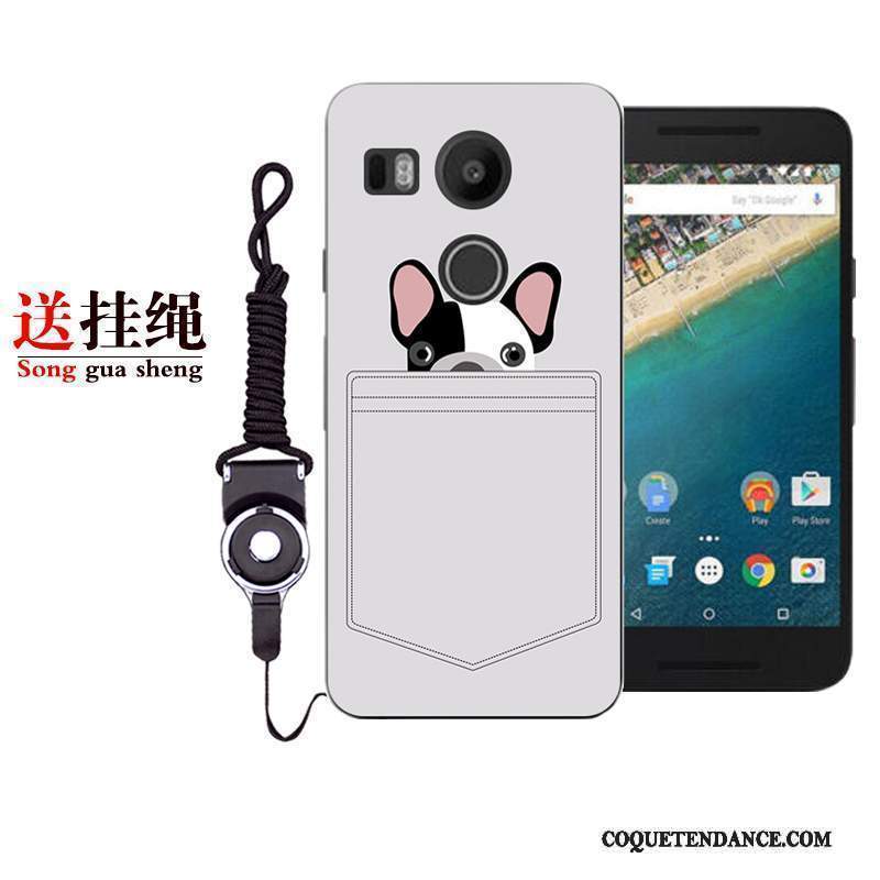 Lg Nexus 5x Coque Protection Gris Dessin Animé Étui