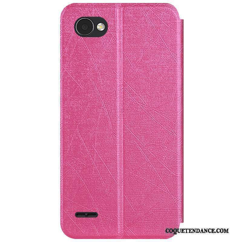 Lg Q6 Coque Couleur Étui En Cuir Or Support Incassable