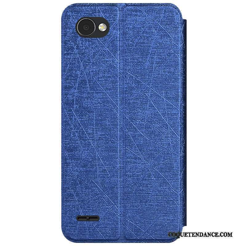 Lg Q6 Coque Couleur Étui En Cuir Or Support Incassable