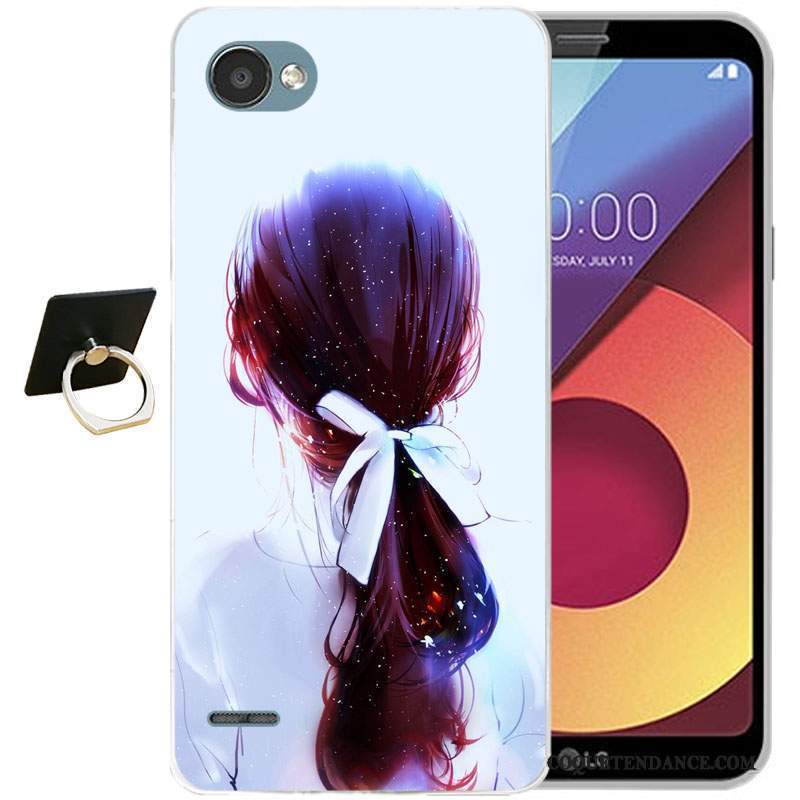 Lg Q6 Coque Silicone Protection Dessin Animé Tout Compris Bleu Clair