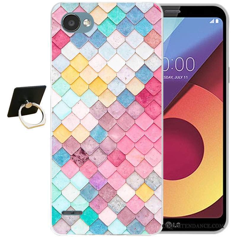 Lg Q6 Coque Silicone Protection Dessin Animé Tout Compris Bleu Clair