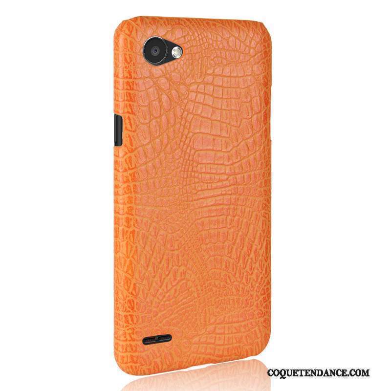 Lg Q6 Coque Tendance Cuir Silicone Étui Crocodile Modèle