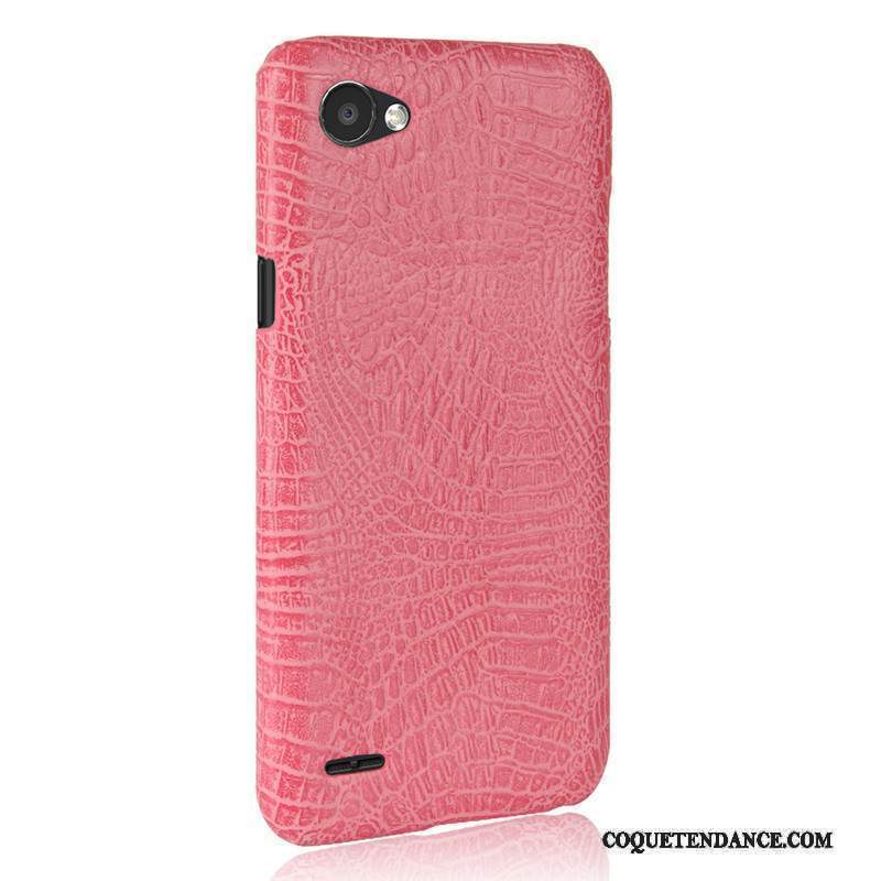 Lg Q6 Coque Tendance Cuir Silicone Étui Crocodile Modèle