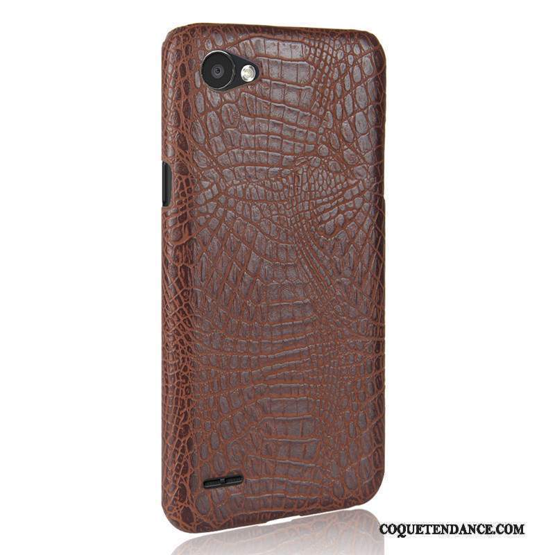 Lg Q6 Coque Tendance Cuir Silicone Étui Crocodile Modèle