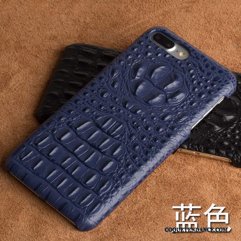 Lg Q6 Coque Étui De Téléphone Crocodile Modèle Protection Bleu