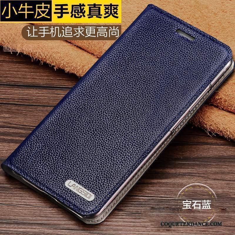 Lg V20 Coque Peau Douce Cuir Véritable Incassable Clamshell