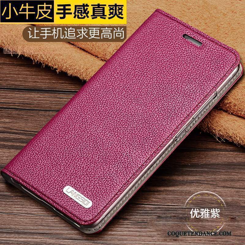 Lg V20 Coque Peau Douce Cuir Véritable Incassable Clamshell