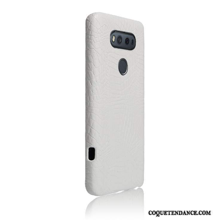 Lg V20 Coque Vintage Blanc Coque De Téléphone Étui