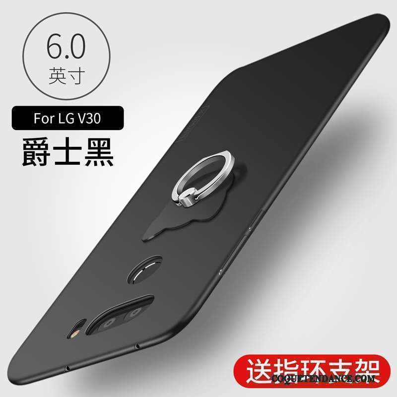 Lg V30 Coque Fluide Doux Incassable Étui Noir Protection