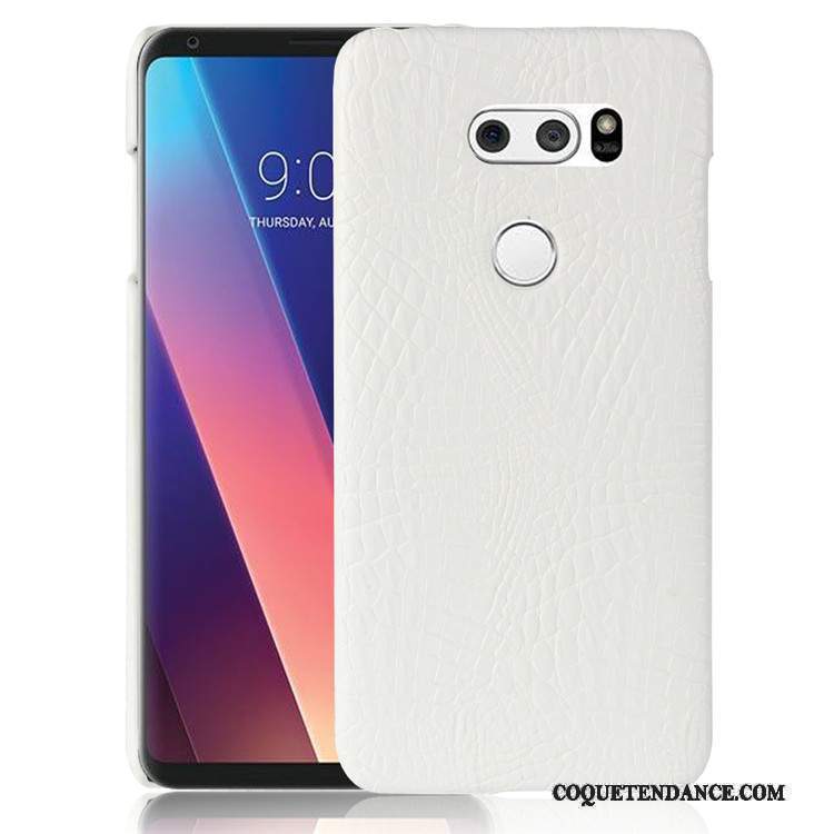 Lg V30 Coque Incassable Rose Vintage Protection De Téléphone