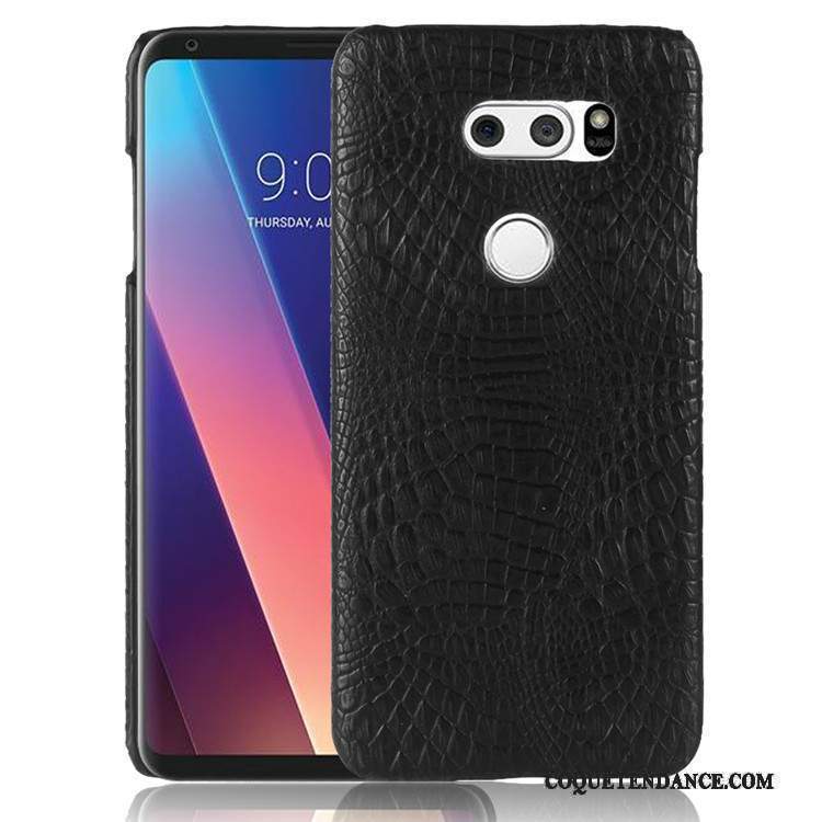 Lg V30 Coque Incassable Rose Vintage Protection De Téléphone