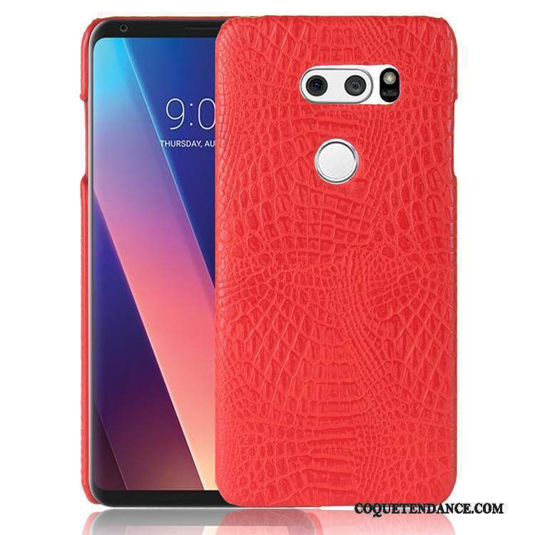 Lg V30 Coque Incassable Rose Vintage Protection De Téléphone