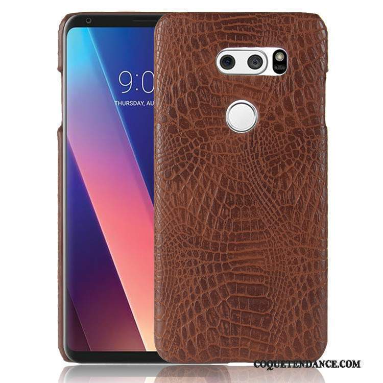 Lg V30 Coque Incassable Rose Vintage Protection De Téléphone