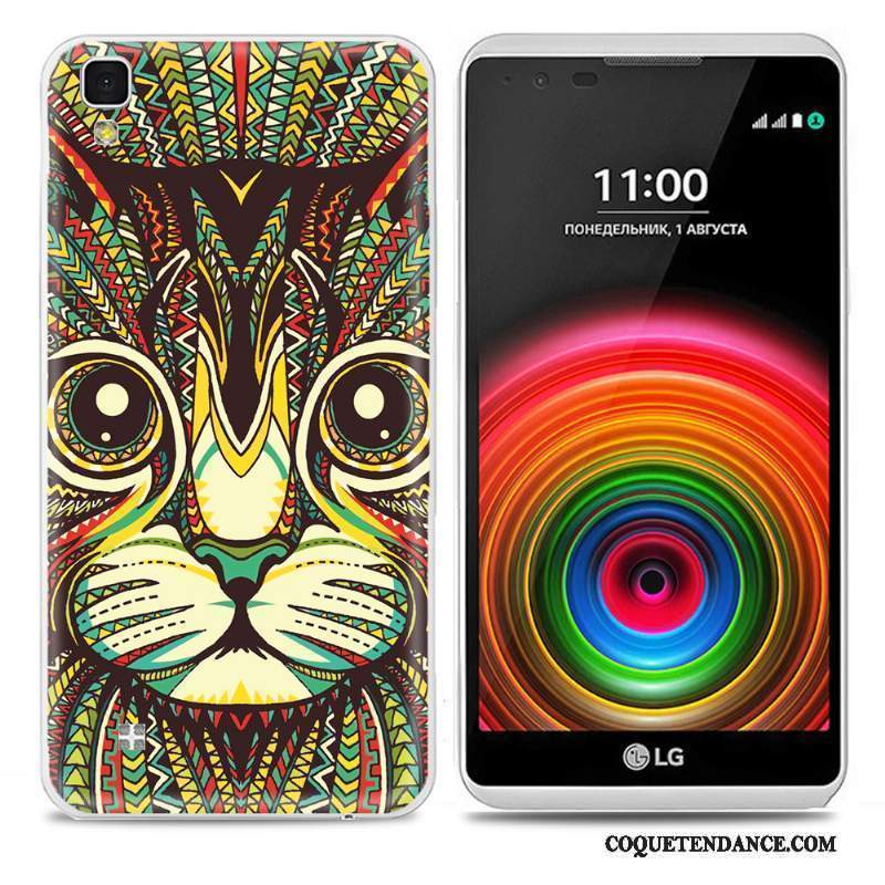 Lg X Power Coque Protection Très Mince Étui Bleu Peinture