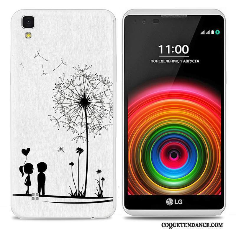 Lg X Power Coque Protection Très Mince Étui Bleu Peinture