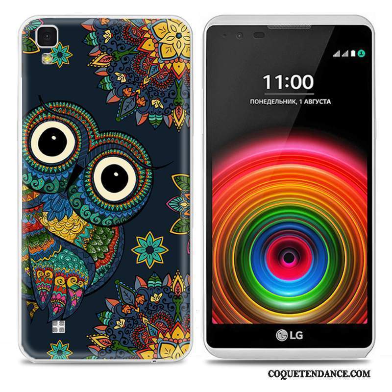 Lg X Power Coque Protection Très Mince Étui Bleu Peinture