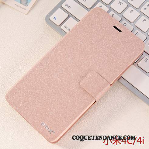 Mi 4 Coque De Téléphone Incassable Étui En Cuir Petit Blanc