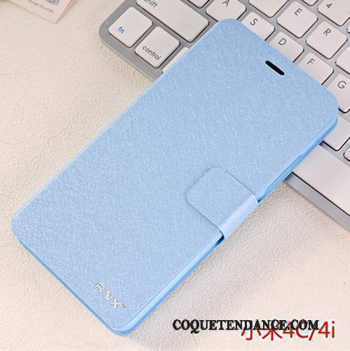 Mi 4 Coque De Téléphone Incassable Étui En Cuir Petit Blanc