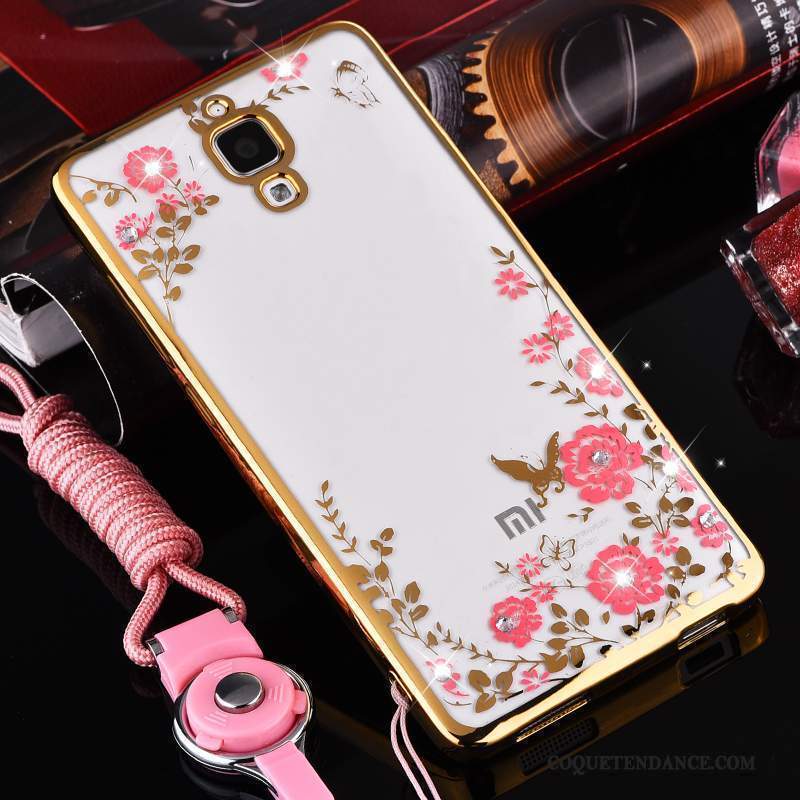 Mi 4 Coque Fluide Doux Transparent Protection Rose De Téléphone