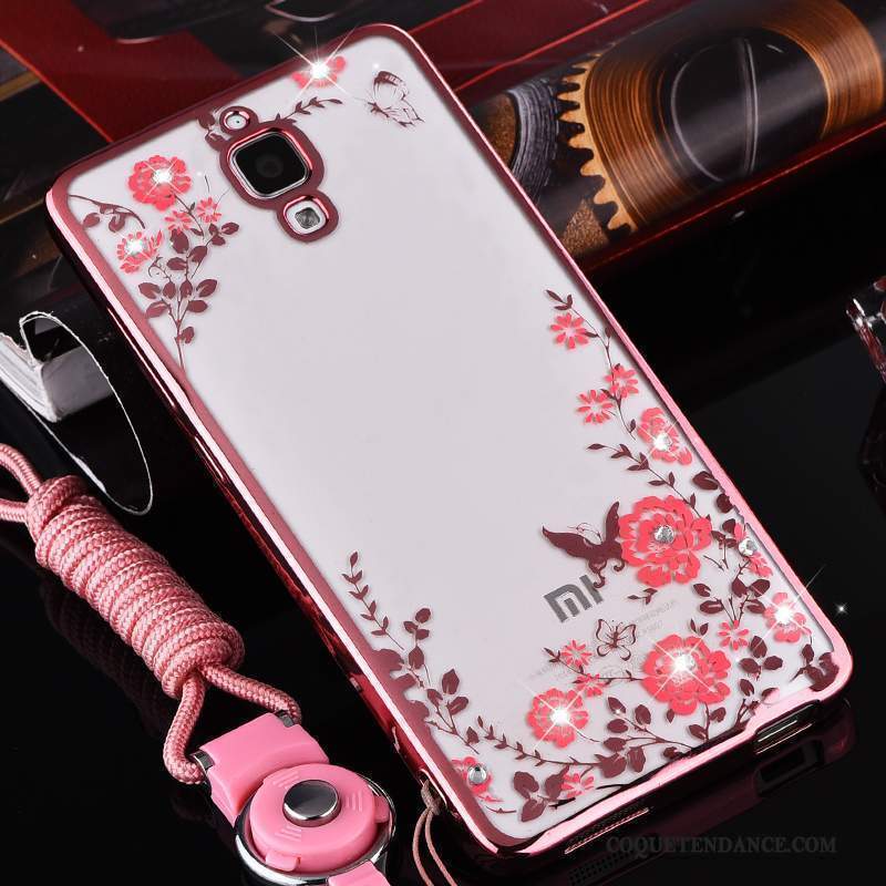 Mi 4 Coque Fluide Doux Transparent Protection Rose De Téléphone