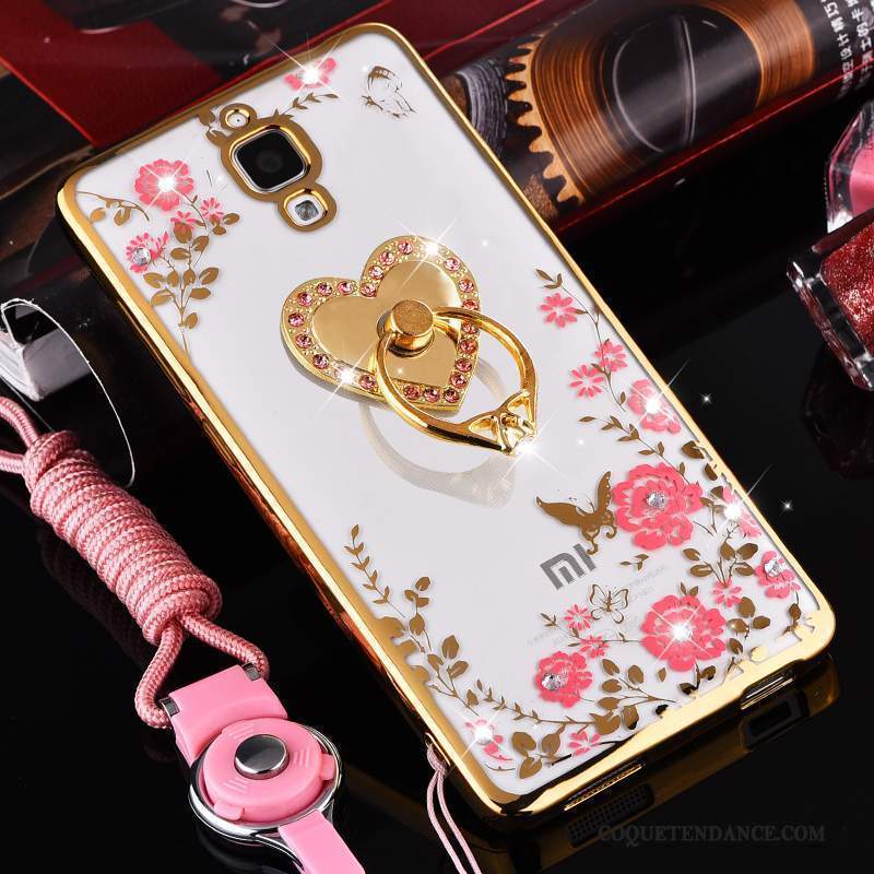 Mi 4 Coque Fluide Doux Transparent Protection Rose De Téléphone