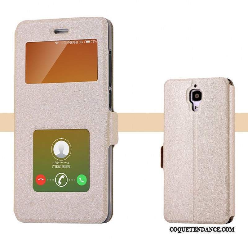 Mi 4 Coque Protection Clamshell Incassable Or
