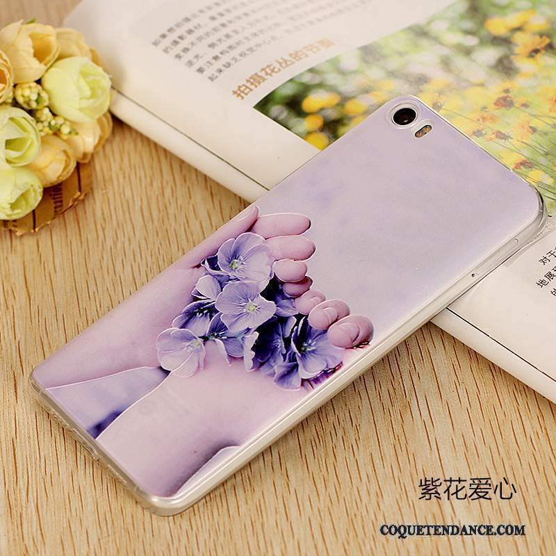 Mi 5 Coque Fluide Doux Nouveau Silicone Violet Protection