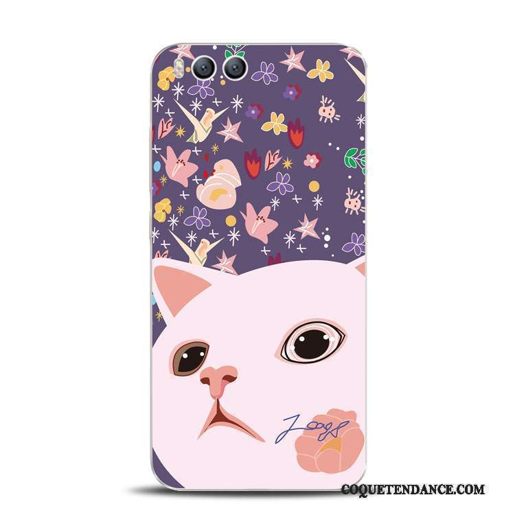 Mi 6 Coque Violet Petit Fluide Doux De Téléphone Gaufrage