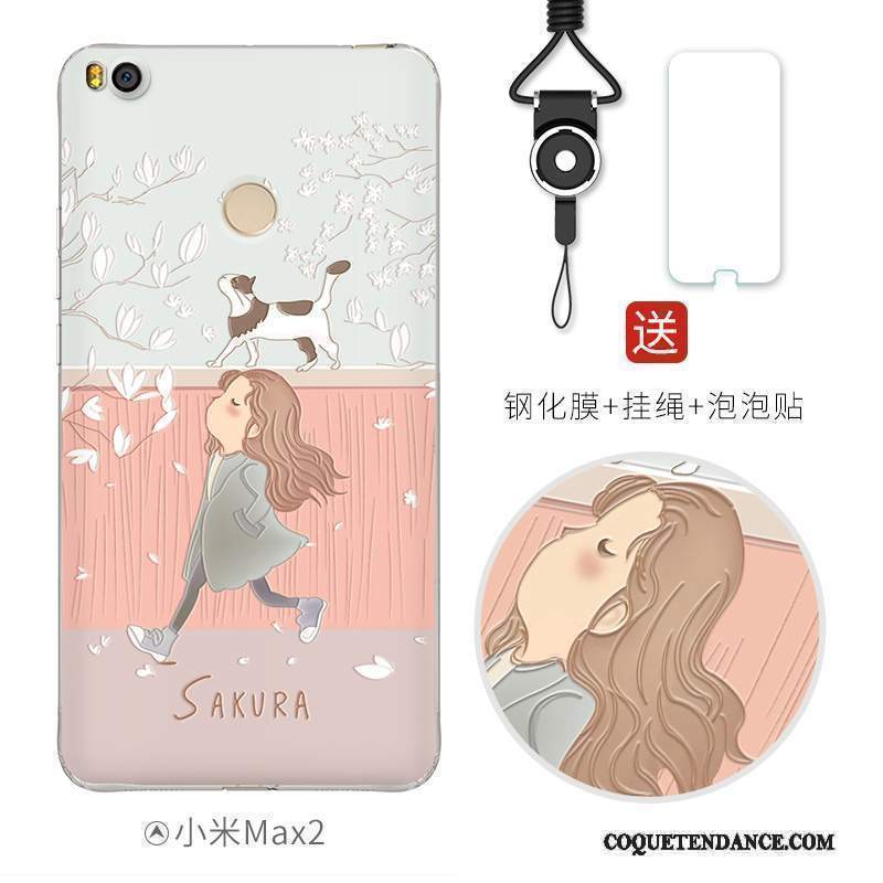 Mi Max 2 Coque Multicolore Étui Créatif Dessin Animé Fluide Doux