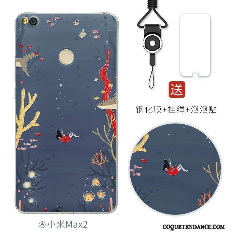 Mi Max 2 Coque Multicolore Étui Créatif Dessin Animé Fluide Doux