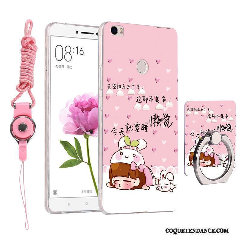 Mi Max 2 Coque Silicone Ornements Suspendus Rose De Téléphone Dessin Animé