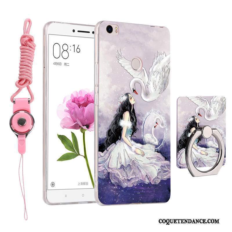 Mi Max 2 Coque Silicone Ornements Suspendus Rose De Téléphone Dessin Animé