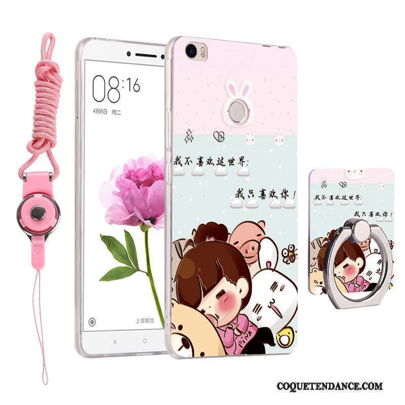 Mi Max 2 Coque Silicone Ornements Suspendus Rose De Téléphone Dessin Animé