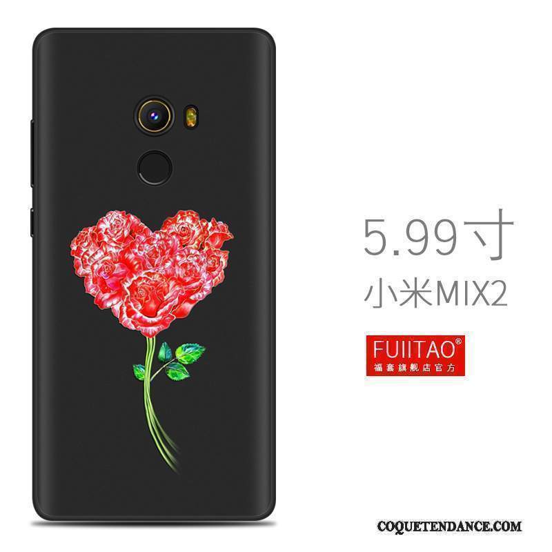 Mi Mix 2 Coque Personnalité Créatif Tout Compris Étui Noir