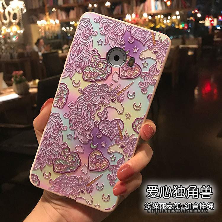 Mi Note 2 Coque Délavé En Daim Coque De Téléphone Violet Silicone