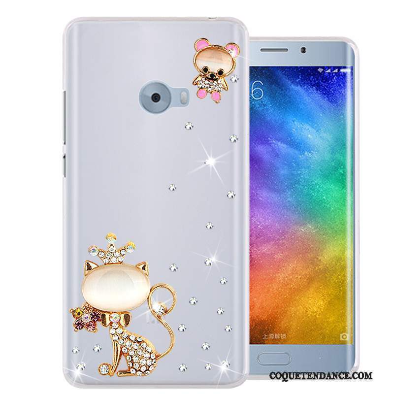 Mi Note 2 Coque Strass Étui Petit Rose Fluide Doux