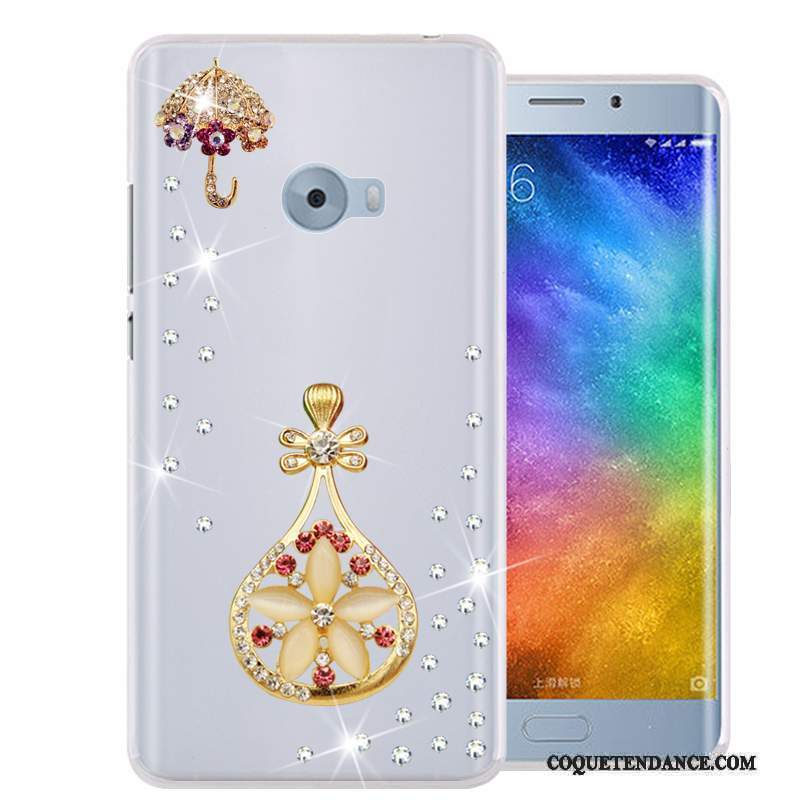 Mi Note 2 Coque Strass Étui Petit Rose Fluide Doux