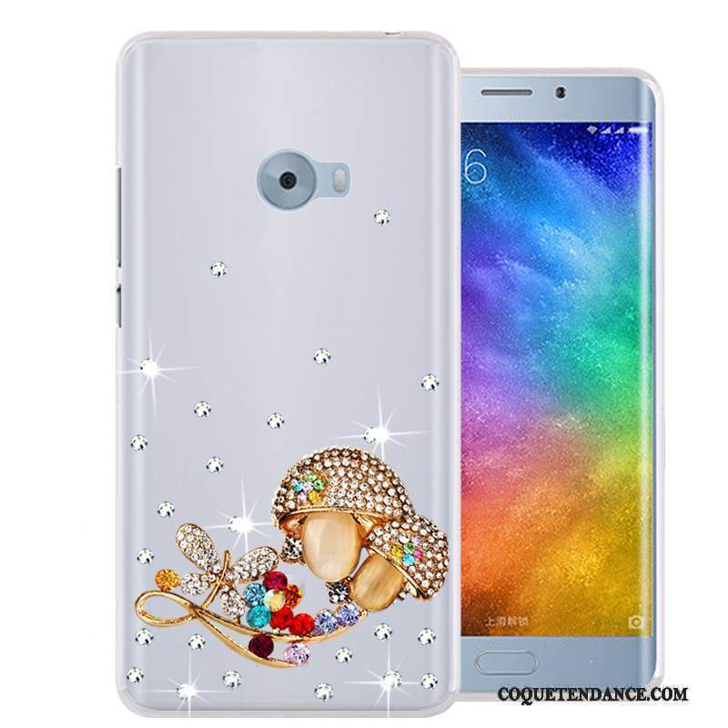 Mi Note 2 Coque Strass Étui Petit Rose Fluide Doux