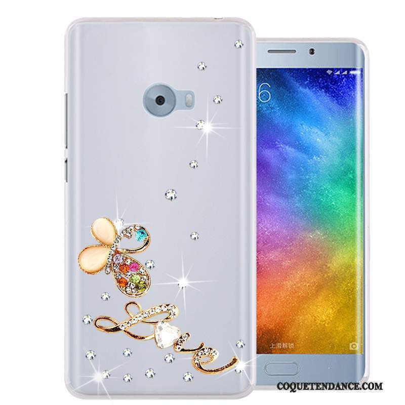 Mi Note 2 Coque Strass Étui Petit Rose Fluide Doux