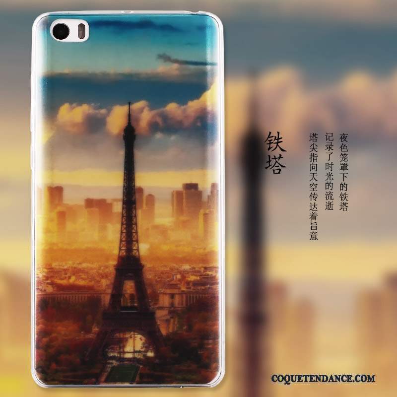 Mi Note Coque Bleu Petit Peinture Silicone