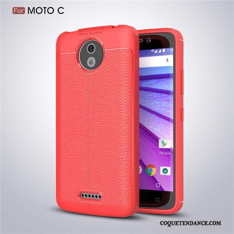 Moto C Coque Protection Cuir Fluide Doux Étui