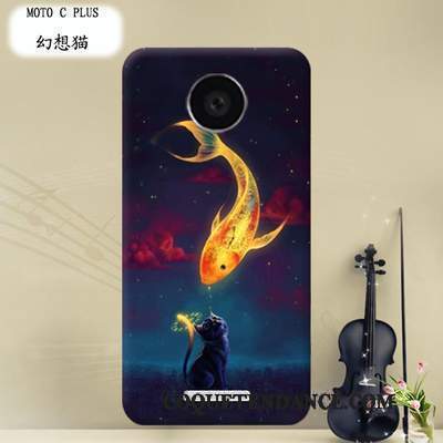 Moto C Plus Coque Dessin Animé Transparent De Téléphone Protection Étui