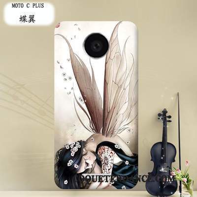 Moto C Plus Coque Dessin Animé Transparent De Téléphone Protection Étui