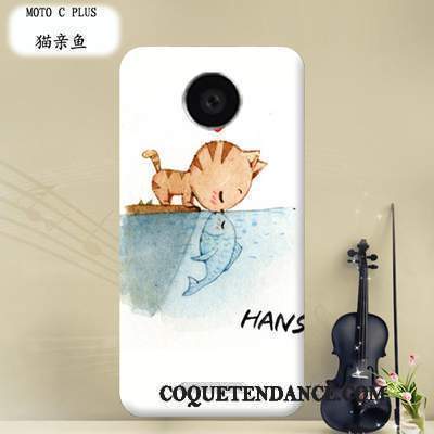 Moto C Plus Coque Dessin Animé Transparent De Téléphone Protection Étui