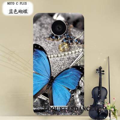 Moto C Plus Coque Dessin Animé Transparent De Téléphone Protection Étui