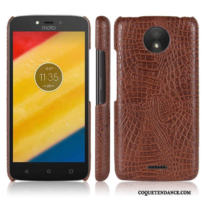 Moto C Plus Coque Étui Crocodile Modèle Incassable Protection Étui En Cuir